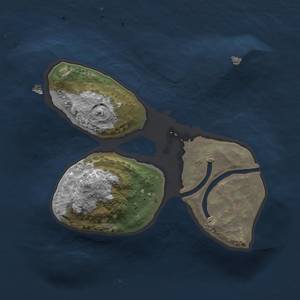 Thumbnail Rust Map: Procedural Map, Size: 1500, Seed: 12345, 2 Monuments