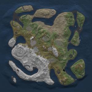 Thumbnail Rust Map: Procedural Map, Size: 3999, Seed: 101, 15 Monuments