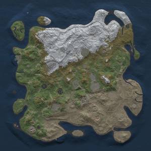 Thumbnail Rust Map: Procedural Map, Size: 4300, Seed: 5, 20 Monuments