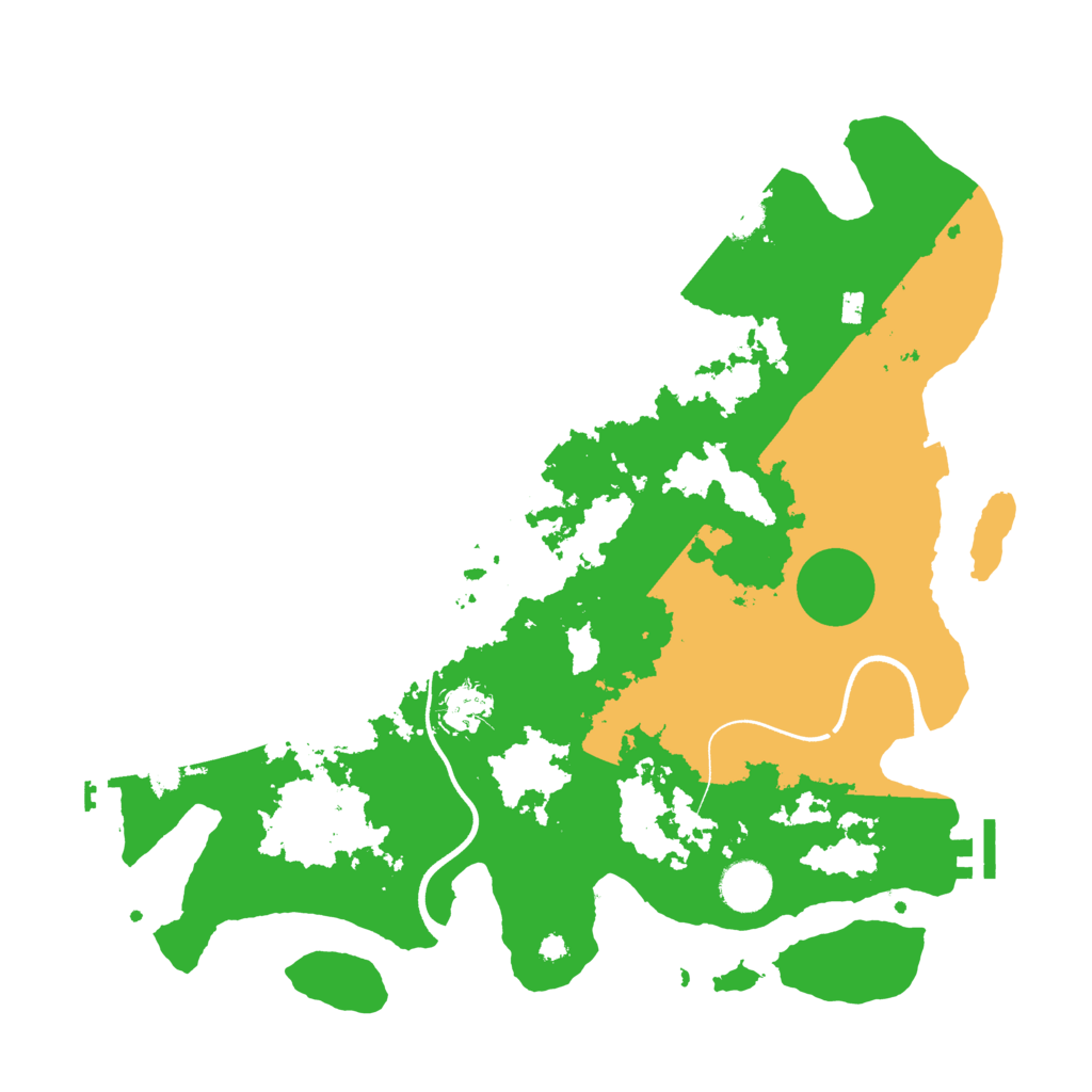 Biome Rust Map: Procedural Map, Size: 3700, Seed: 85