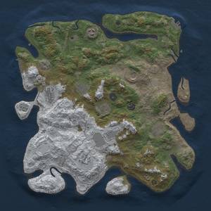 Thumbnail Rust Map: Procedural Map, Size: 4000, Seed: 6666, 19 Monuments