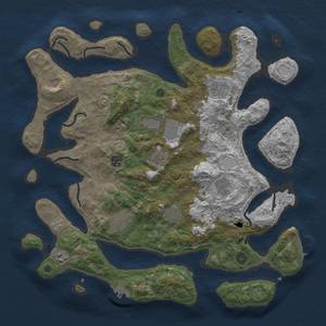 Thumbnail Rust Map: Procedural Map, Size: 4300, Seed: 93, 21 Monuments