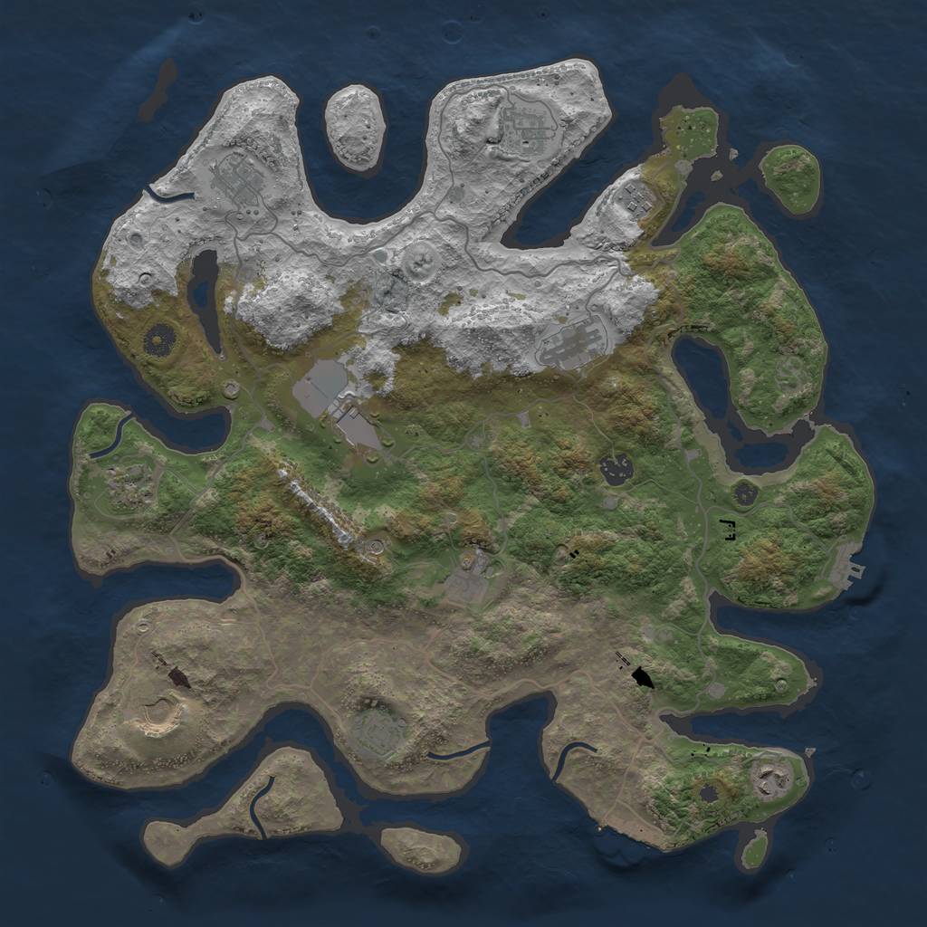 Rust Map: Procedural Map, Size: 4250, Seed: 564, 16 Monuments