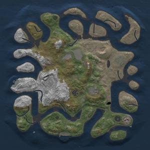 Thumbnail Rust Map: Procedural Map, Size: 3750, Seed: 123456, 16 Monuments