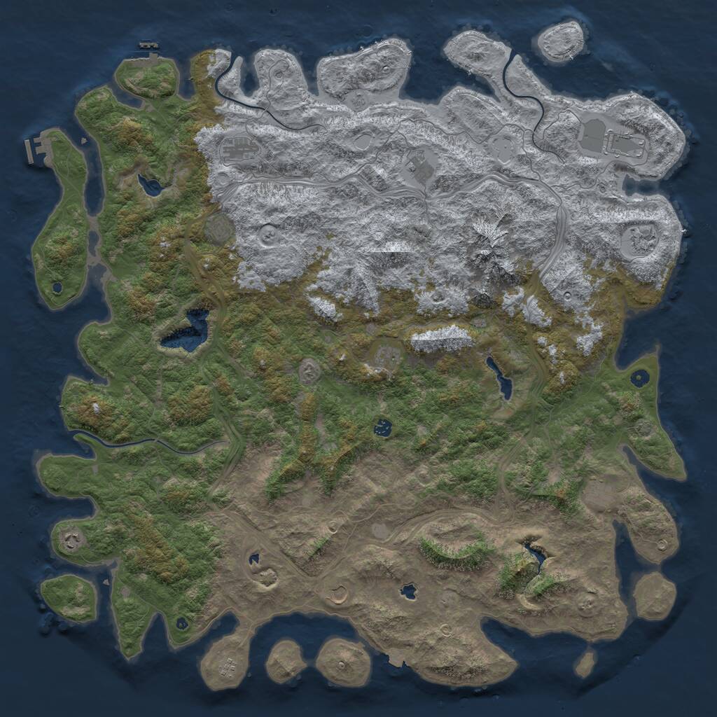 Rust Map: Procedural Map, Size: 6000, Seed: 87581505, 17 Monuments