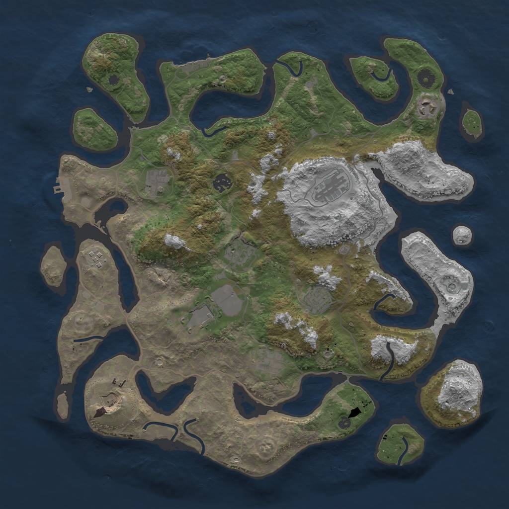 Rust Map: Procedural Map, Size: 4250, Seed: 24032020, 15 Monuments