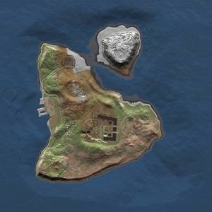 Thumbnail Rust Map: Procedural Map, Size: 1600, Seed: 1, 5 Monuments