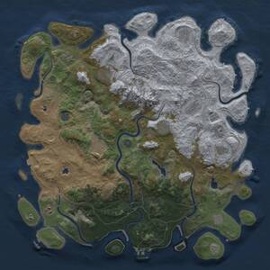 Thumbnail Rust Map: Procedural Map, Size: 5000, Seed: 42069, 19 Monuments