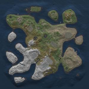 Thumbnail Rust Map: Procedural Map, Size: 3500, Seed: 6942069, 14 Monuments