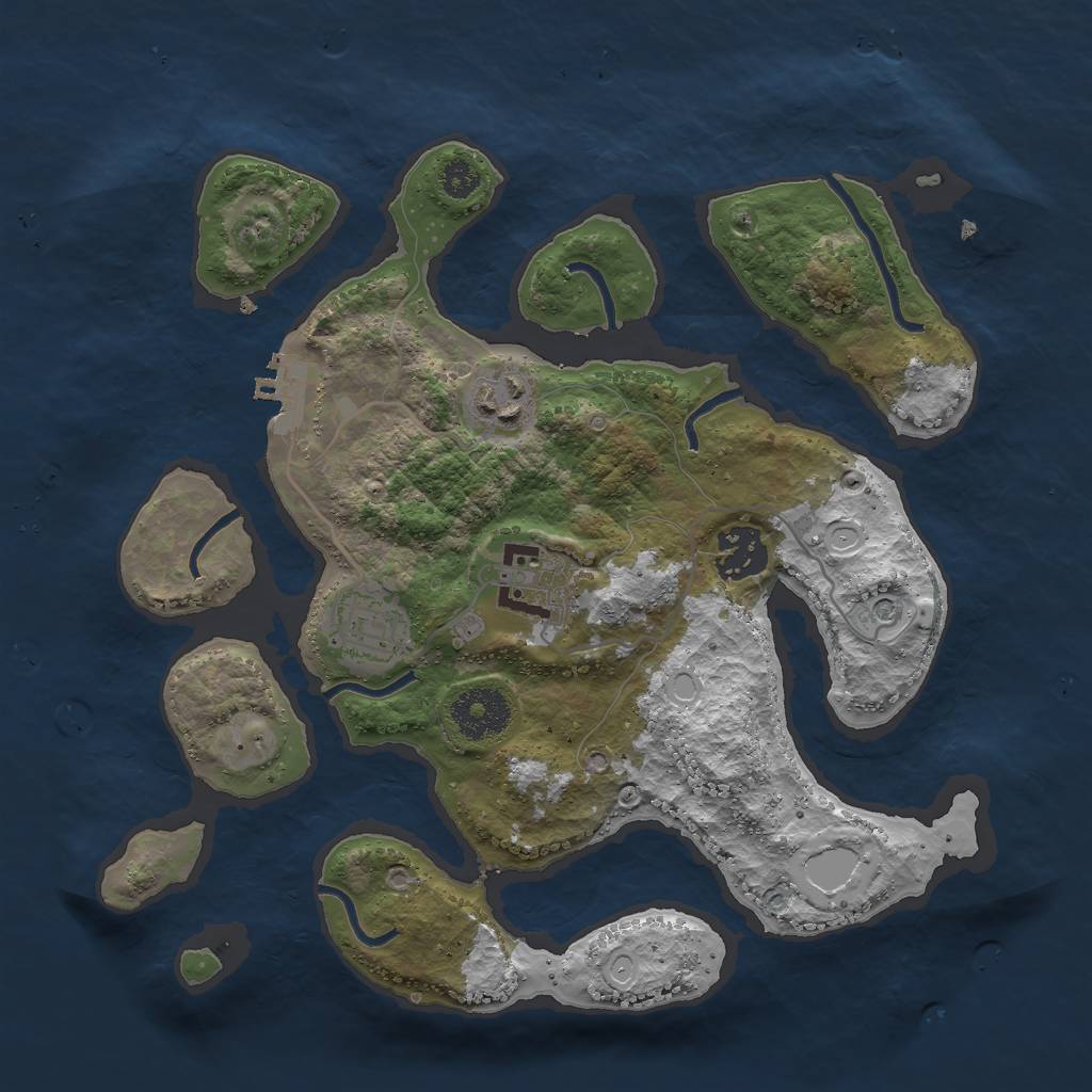 Rust Map: Procedural Map, Size: 3000, Seed: 211, 14 Monuments