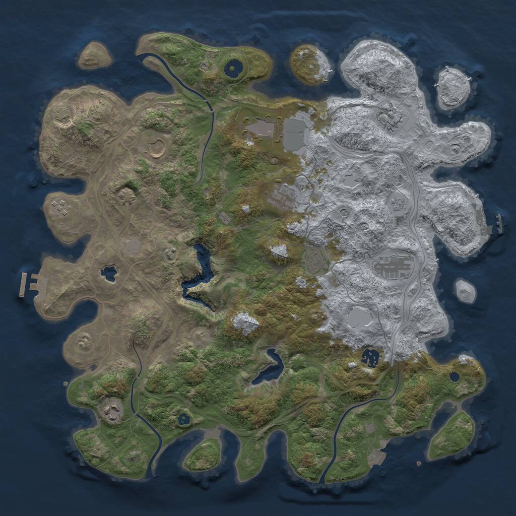 Rust Map: Procedural Map, Size: 4250, Seed: 20093381, 15 Monuments
