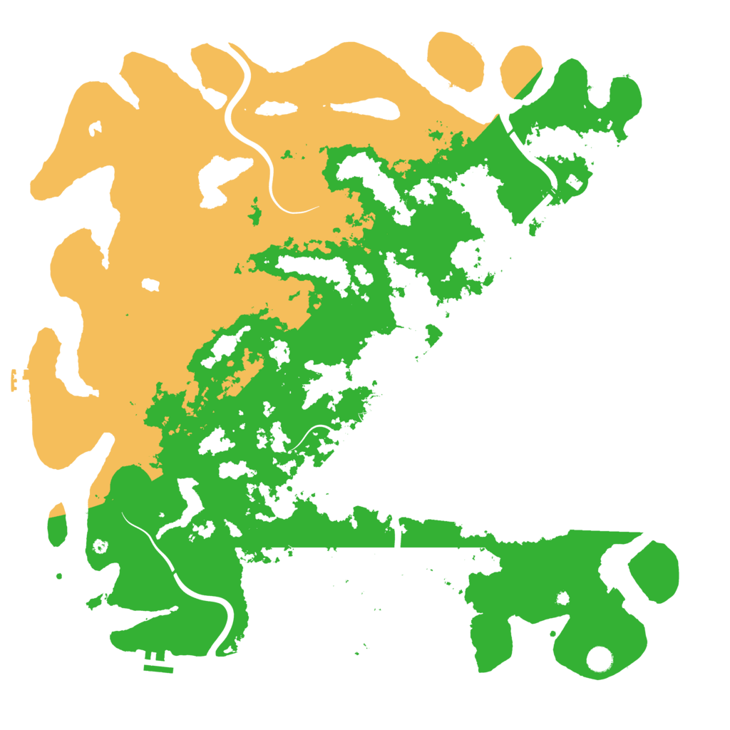 Biome Rust Map: Procedural Map, Size: 5000, Seed: 1215