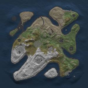 Thumbnail Rust Map: Procedural Map, Size: 3000, Seed: 1027, 14 Monuments