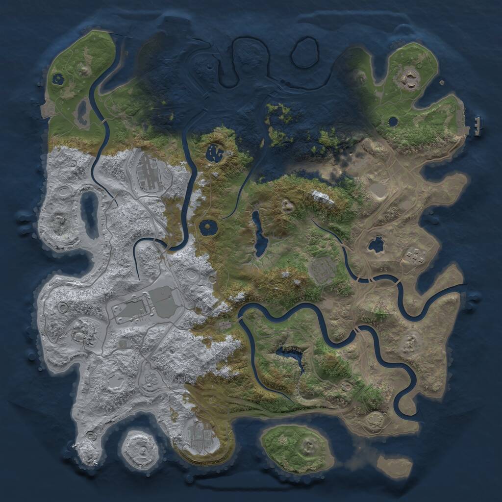 Rust Map: Procedural Map, Size: 4250, Seed: 10382, 15 Monuments