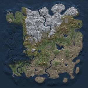 Thumbnail Rust Map: Procedural Map, Size: 4500, Seed: 62, 16 Monuments