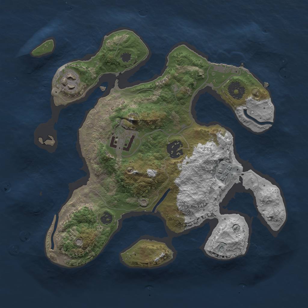 Rust Map: Procedural Map, Size: 2700, Seed: 23, 7 Monuments