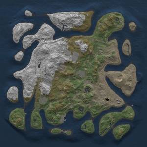 Thumbnail Rust Map: Procedural Map, Size: 4250, Seed: 13836, 14 Monuments