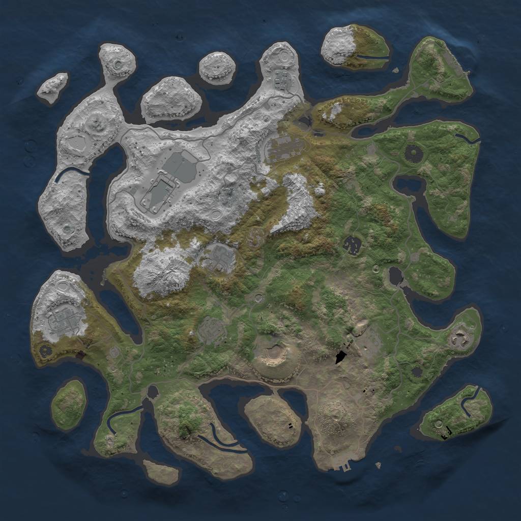 Rust Map: Procedural Map, Size: 4250, Seed: 1630318488, 21 Monuments