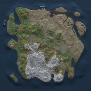 Thumbnail Rust Map: Procedural Map, Size: 3500, Seed: 98765, 16 Monuments