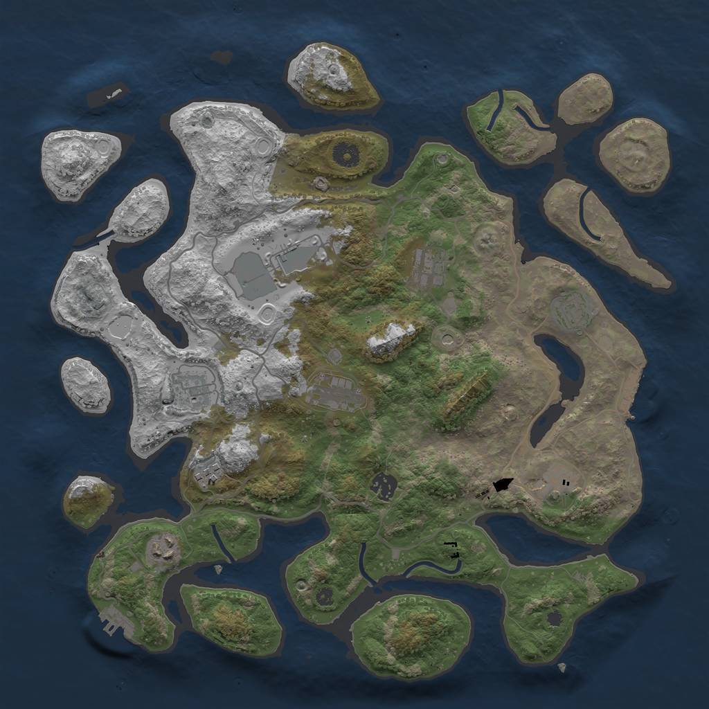 Rust Map: Procedural Map, Size: 4000, Seed: 149, 17 Monuments