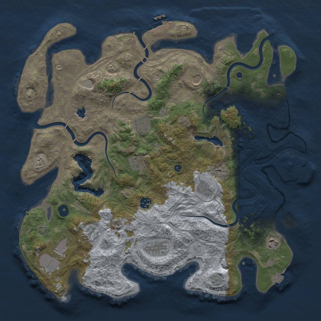 Rust Map: Procedural Map, Size: 4250, Seed: 50499, 16 Monuments