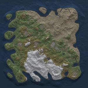 Thumbnail Rust Map: Procedural Map, Size: 4500, Seed: 592, 19 Monuments