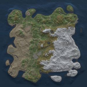 Thumbnail Rust Map: Procedural Map, Size: 4300, Seed: 498183008, 16 Monuments