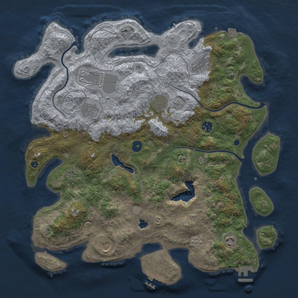 Rust Map: Procedural Map, Size: 4200, Seed: 1801001016, 15 Monuments