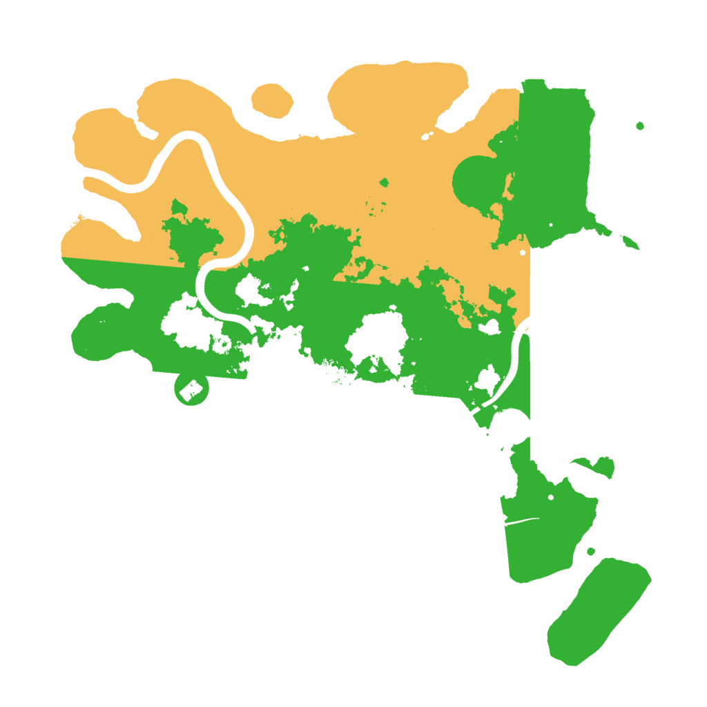 Biome Rust Map: Procedural Map, Size: 3600, Seed: 57901