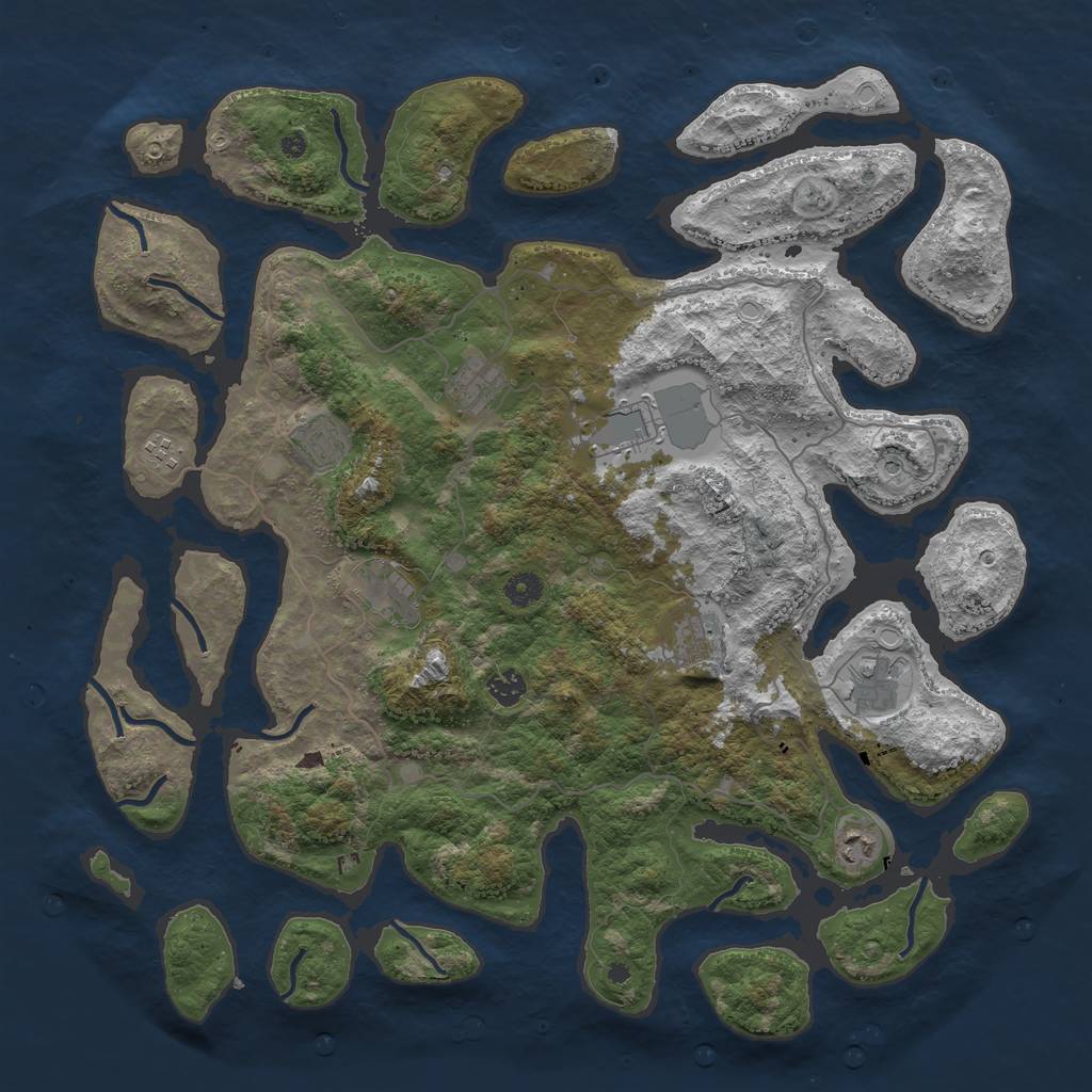 Rust Map: Procedural Map, Size: 4500, Seed: 171293881, 15 Monuments