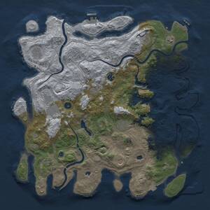 Thumbnail Rust Map: Procedural Map, Size: 4500, Seed: 116, 16 Monuments
