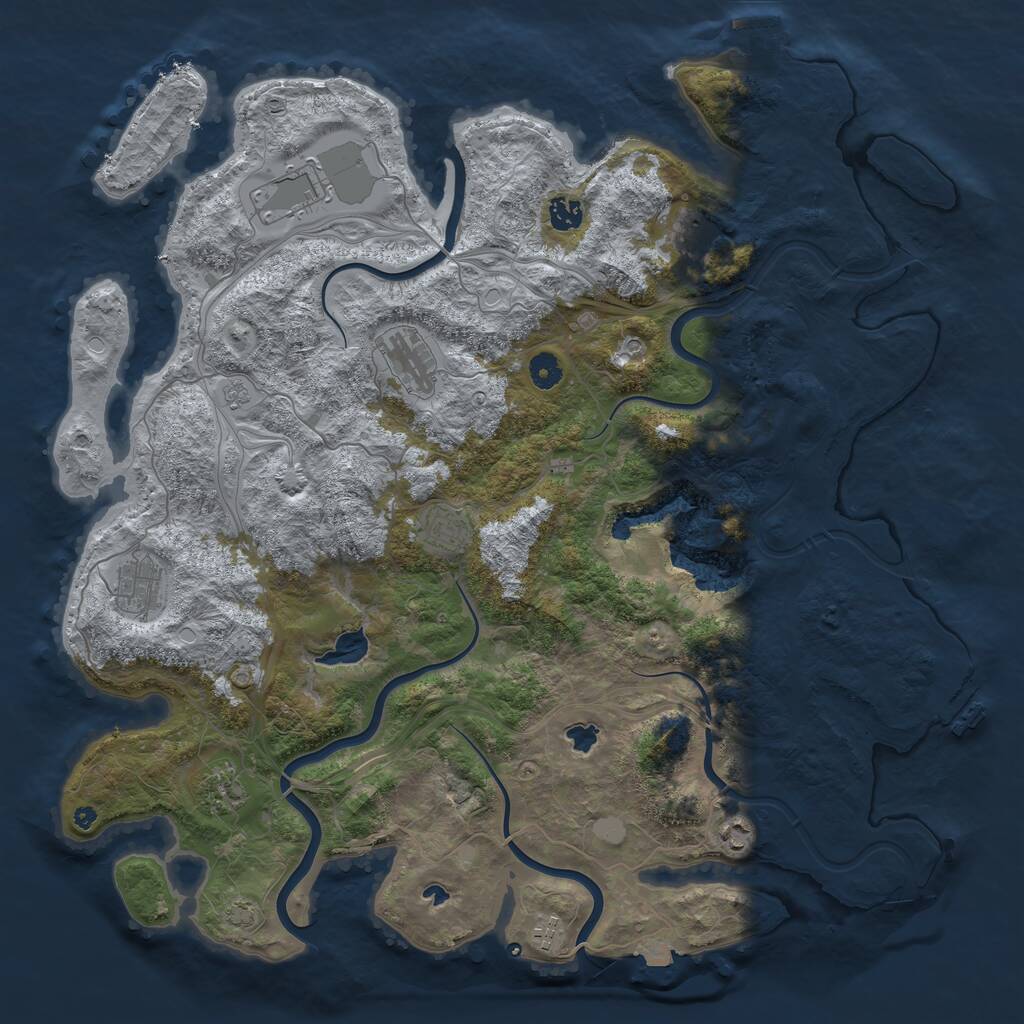 Rust Map: Procedural Map, Size: 4500, Seed: 13007, 15 Monuments