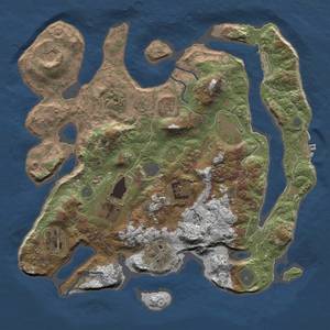 Thumbnail Rust Map: Procedural Map, Size: 3500, Seed: 337024145, 15 Monuments