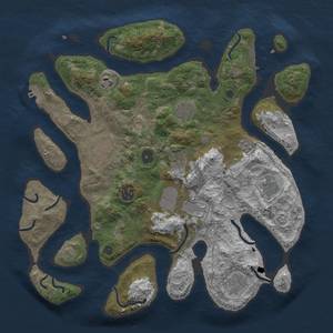 Thumbnail Rust Map: Procedural Map, Size: 3800, Seed: 171314817, 17 Monuments