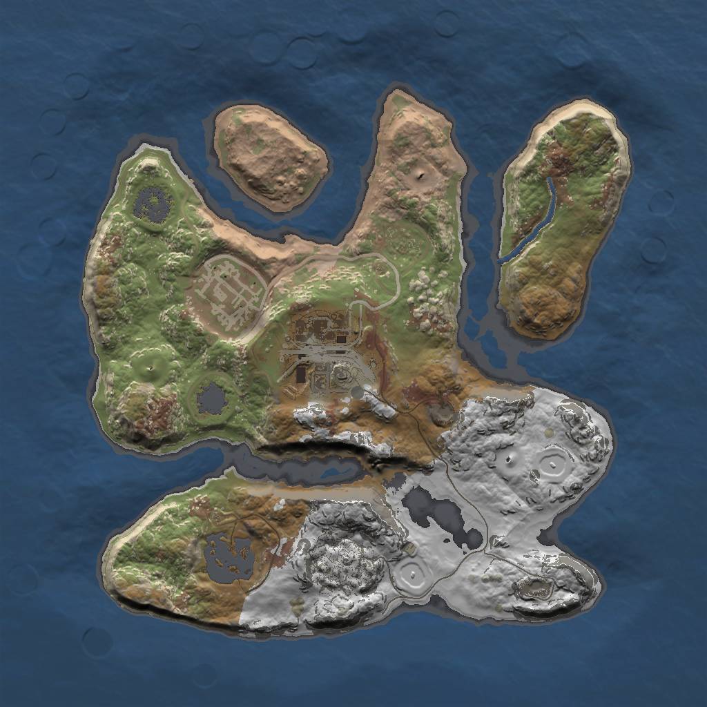 Rust Map: Procedural Map, Size: 2000, Seed: 28015, 7 Monuments