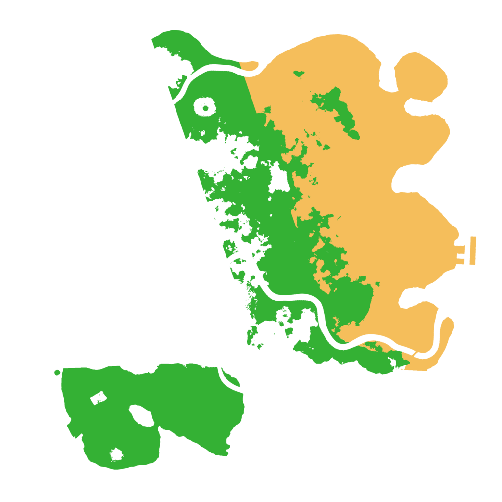 Biome Rust Map: Procedural Map, Size: 3600, Seed: 7257