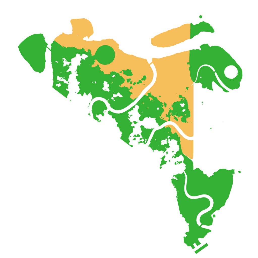 Biome Rust Map: Procedural Map, Size: 3500, Seed: 84291