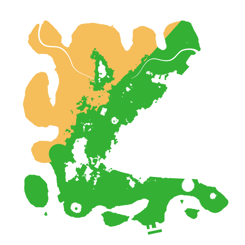 Biome Rust Map: Procedural Map, Size: 3500, Seed: 24674