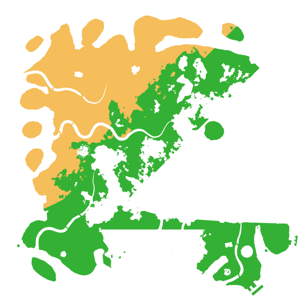 Biome Rust Map: Procedural Map, Size: 4500, Seed: 30970133