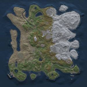 Thumbnail Rust Map: Procedural Map, Size: 3700, Seed: 740199811, 14 Monuments