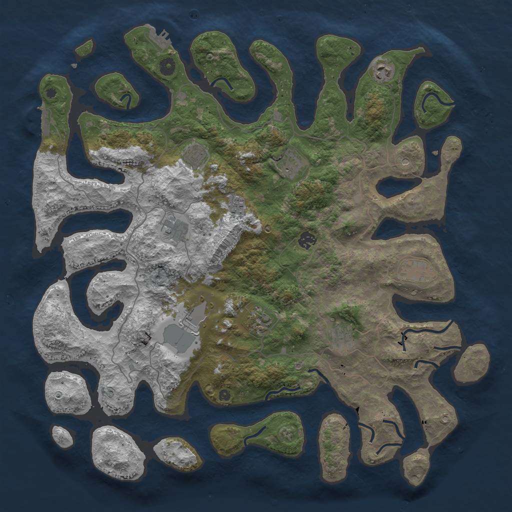 Rust Map: Procedural Map, Size: 4500, Seed: 159, 15 Monuments