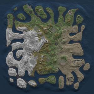 Thumbnail Rust Map: Procedural Map, Size: 4500, Seed: 159, 15 Monuments