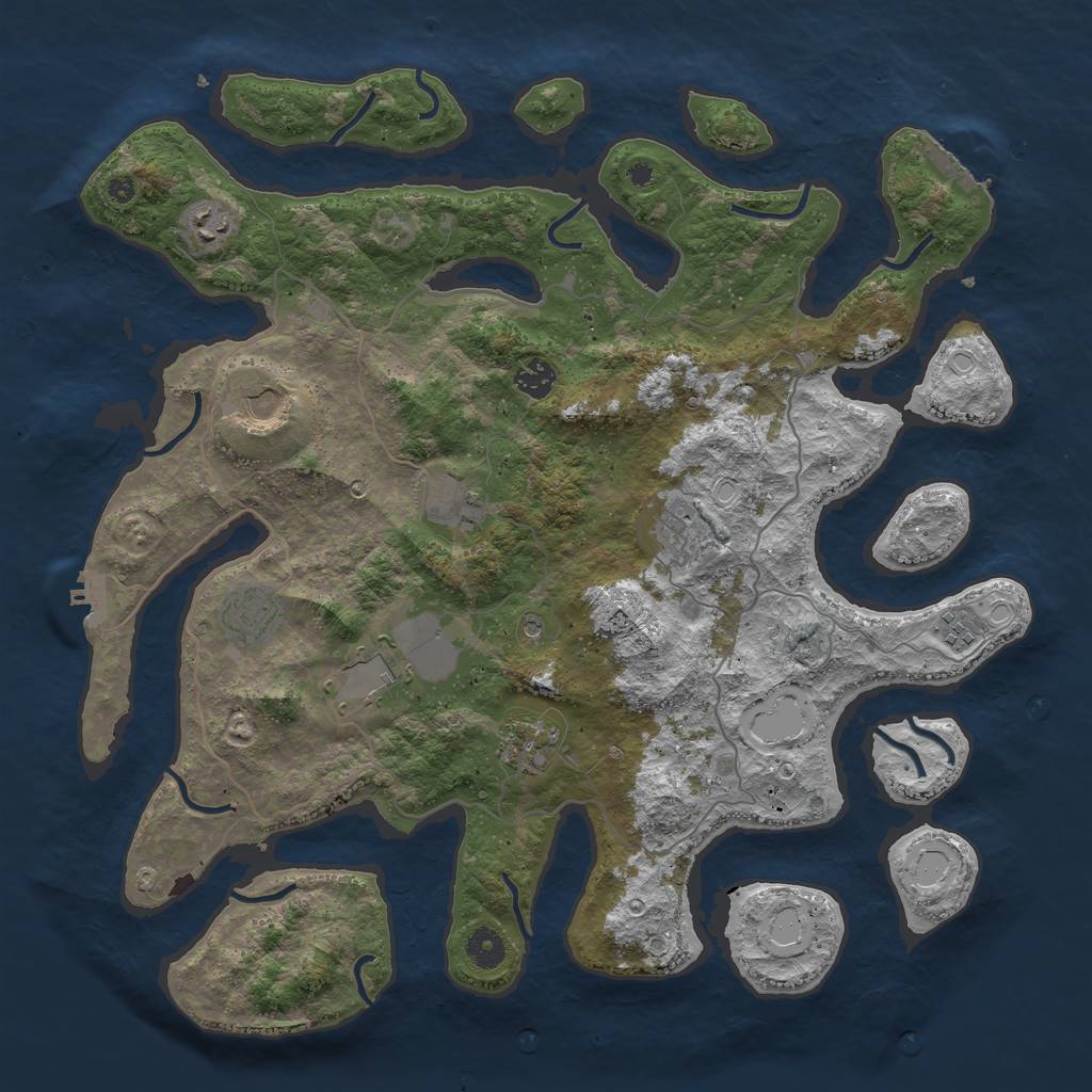 Rust Map: Procedural Map, Size: 4200, Seed: 201231, 17 Monuments