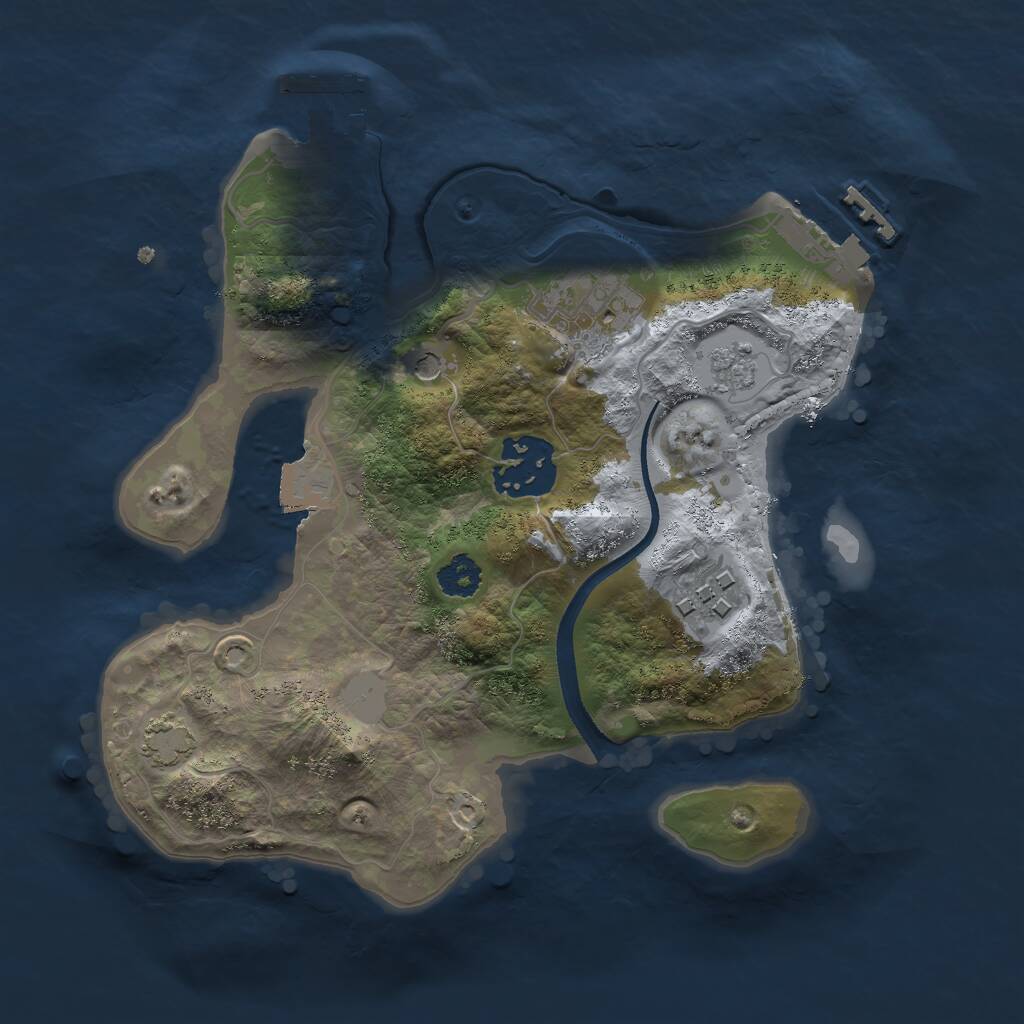 Rust Map: Procedural Map, Size: 2410, Seed: 684, 9 Monuments