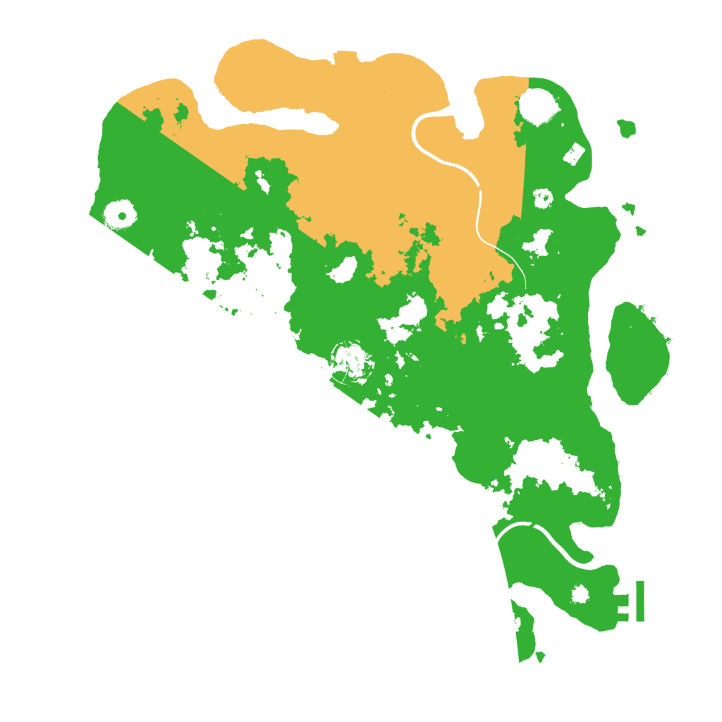 Biome Rust Map: Procedural Map, Size: 3600, Seed: 135067958