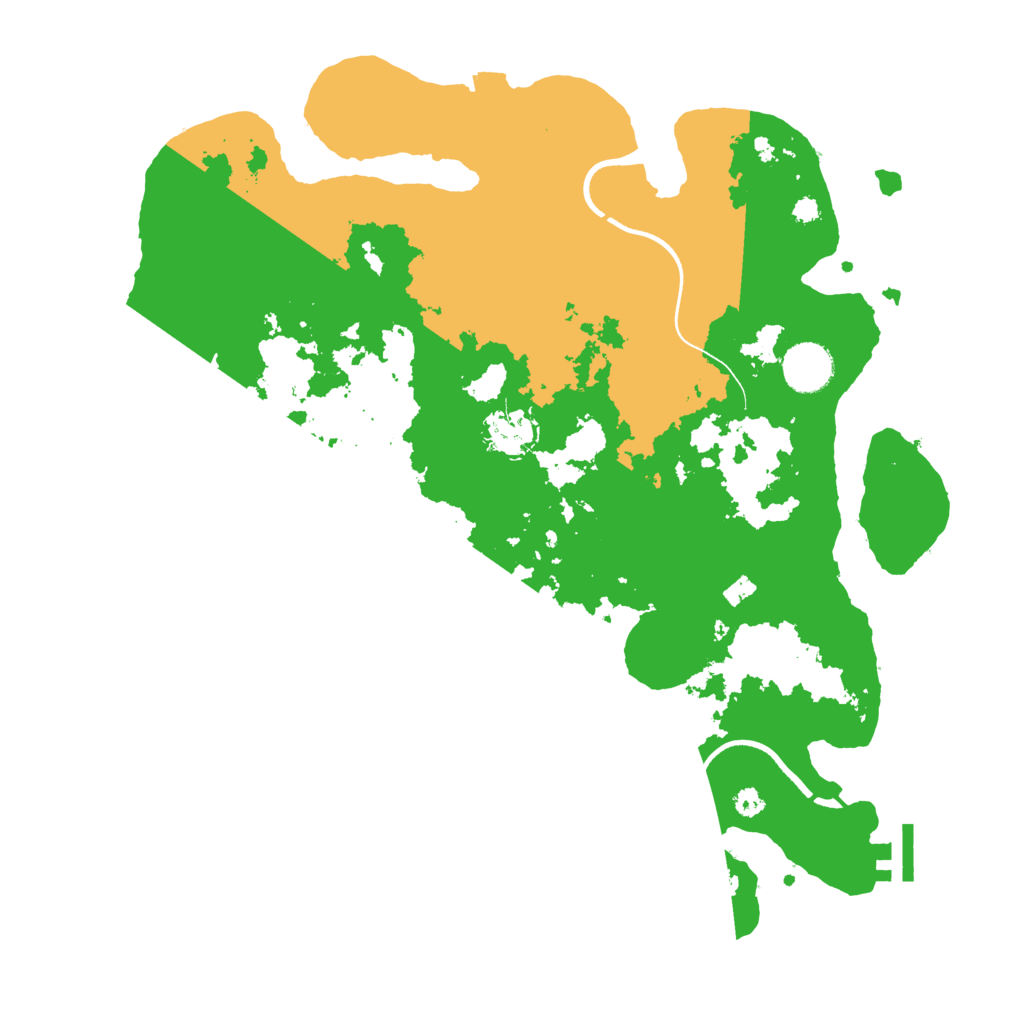 Biome Rust Map: Procedural Map, Size: 3600, Seed: 135067958