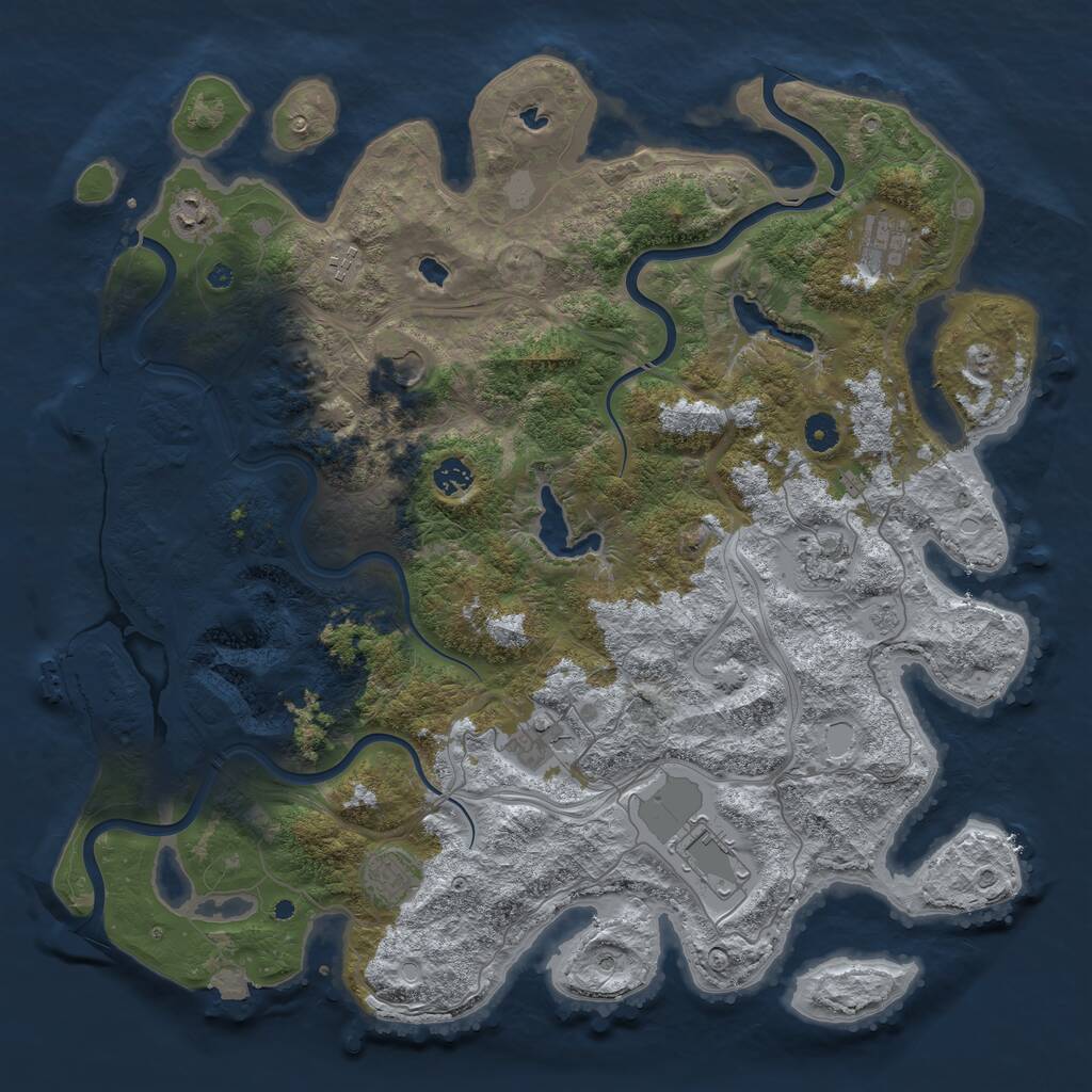 Rust Map: Procedural Map, Size: 4500, Seed: 1500, 15 Monuments