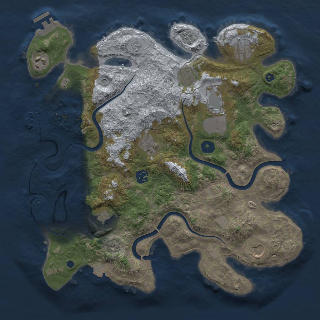 Rust Map: Procedural Map, Size: 3601, Seed: 90776, 15 Monuments