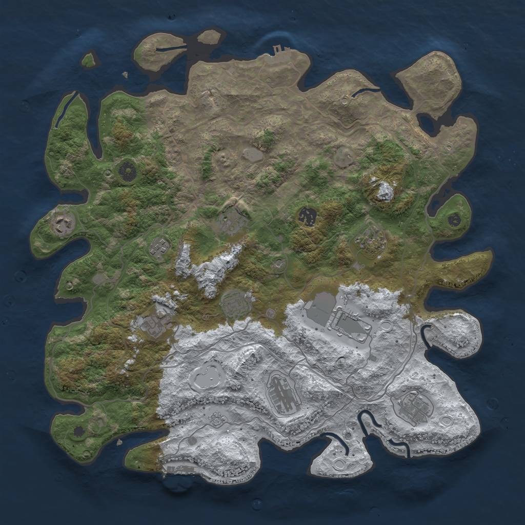 Rust Map: Procedural Map, Size: 4250, Seed: 19401, 19 Monuments