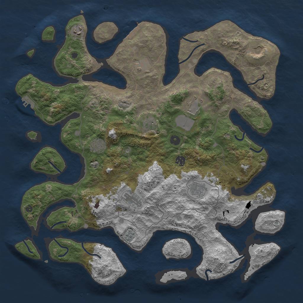 Rust Map: Procedural Map, Size: 4500, Seed: 9811354, 15 Monuments